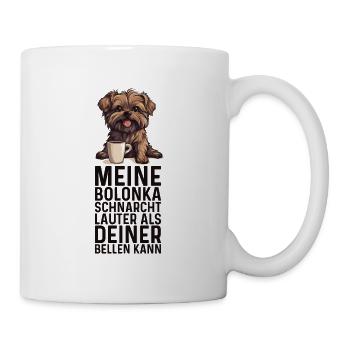 Meine Bolonka schnarcht lauter - Bolonka Zwetna - Tasse - Weiß - Rechts