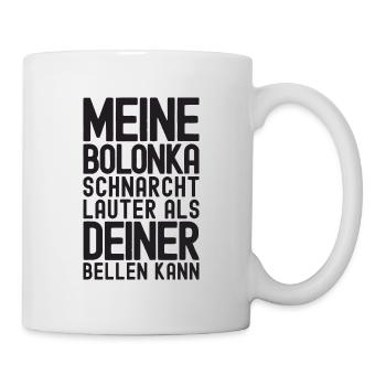 Meine Bolonka schnarcht lauter - Bolonka Zwetna - Tasse - Weiß - Rechts