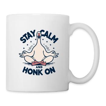 Ruhig bleiben Gans - Tasse - Weiß - Rechts