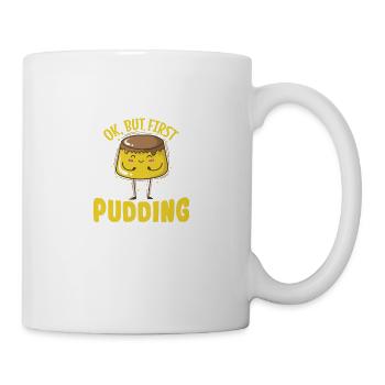 Je cours parce que j’aime vraiment le dessert au pudding - Mug blanc - blanc - Droite