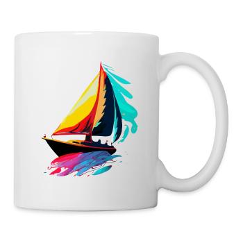 Voilier - Mug blanc - blanc - Droite