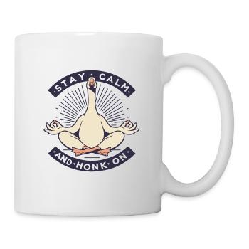 Ruhig bleiben Gans - Tasse - Weiß - Rechts