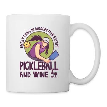 Pickleball und Wein für Pickle Ball, Was That out - Tasse - Weiß - Rechts