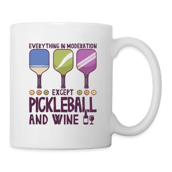 Pickleball und Wein für Pickle Ball, Was That out - Tasse - Weiß - Rechts