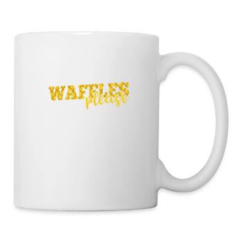 Waffles please Snack Gebäck Teig Bäcker - Tasse - Weiß - Rechts