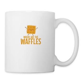 Where are the Waffles Snack Gebäck Bäcker - Tasse - Weiß - Rechts