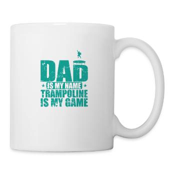 Papa est mon nom Le trampoline est mon jeu - Mug blanc - blanc - Droite