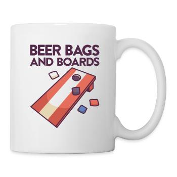 Jeu de Cornhole Tenue de trou de maïs avec Cornhole - Mug blanc - blanc - Droite