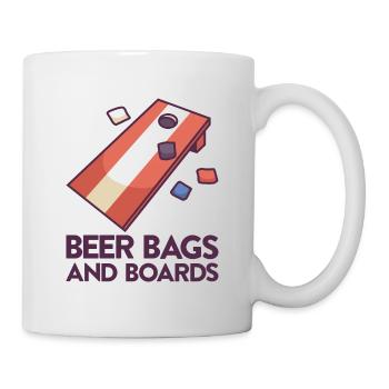 Jeu de Cornhole Tenue de trou de maïs avec Cornhole - Mug blanc - blanc - Droite