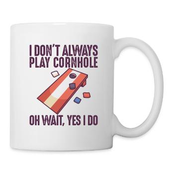 Jeu de Cornhole Tenue de trou de maïs avec Cornhole - Mug blanc - blanc - Droite