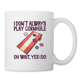 Jeu de Cornhole Tenue de trou de maïs avec Cornhole - Mug blanc - blanc - Droite