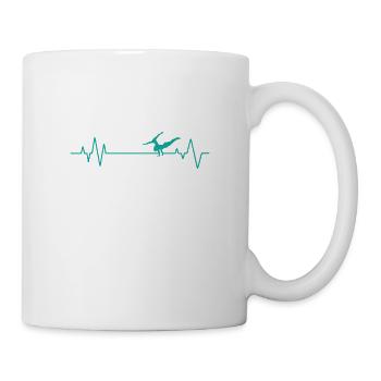 Ligne Heartbeat Acroyoga Sport Fitness - Mug blanc - blanc - Droite