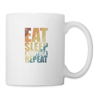 Eat Sleep Acroyoga Repeat Sport Fitness - Mug - white - Right