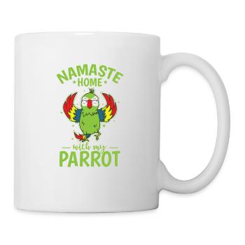 Namaste Home avec mon oiseau animal perroquet - Mug blanc - blanc - Droite