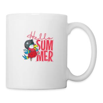 Bonjour l’été Perroquet Pirate Animal Oiseau - Mug blanc - blanc - Droite