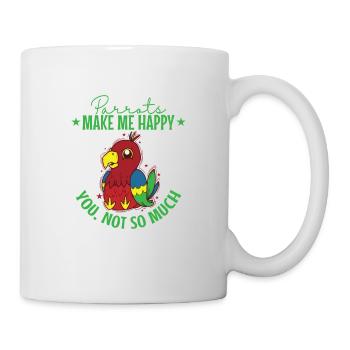 Les perroquets me rendent heureux tu pas tellement Tier - Mug blanc - blanc - Droite