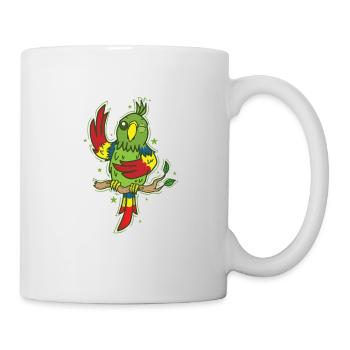 Parrot Waving Animal Talking Bird - Mug - white - Right