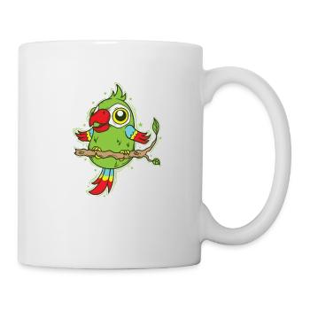 Perroquet sur un arbre oiseau exotique animal - Mug blanc - blanc - Droite
