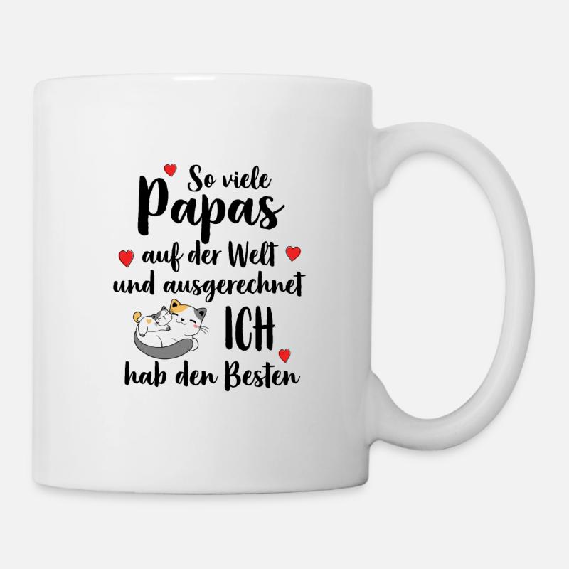 So Viele Papas Ich Hab Den Besten Bester Papa - Tasse - Weiß