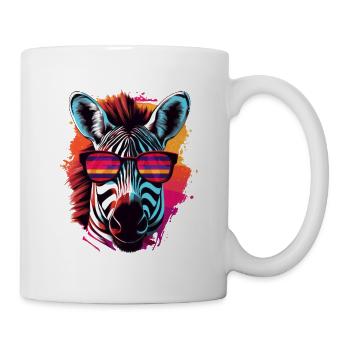zebra sunglasses - Tasse - Weiß - Rechts