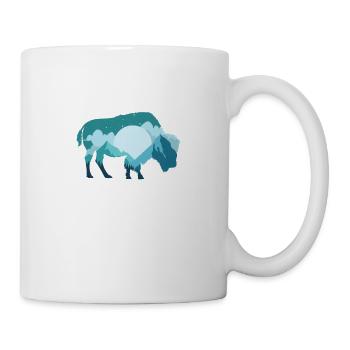Bison Büffel Wildtier - Tasse - Weiß - Rechts
