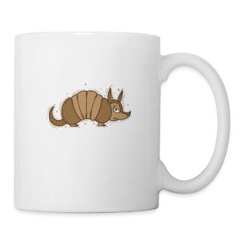 Armadillo is annoyed desert mammal - Mug - white - Right