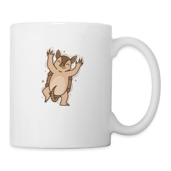 Gürteltier freut sich Wüste Natur - Tasse - Weiß - Rechts