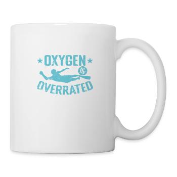 Oxygen is overrated swimming sport - Mug - white - Right