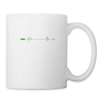 Module de mémoire de ligne de battement de cœur de clé USB - Mug blanc - blanc - Droite
