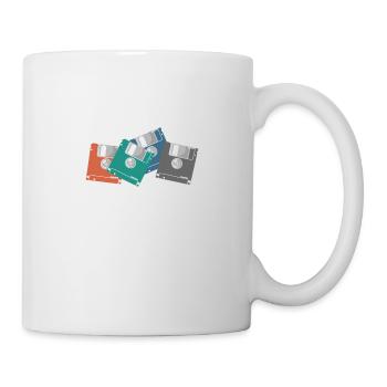Colorful Floppy Disks Retro Memory Module Disk - Mug - white - Right