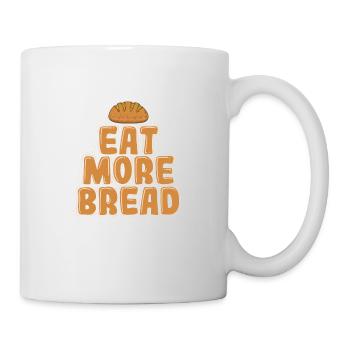 Mangez plus de pain boulangerie boulangerie - Mug blanc - blanc - Droite