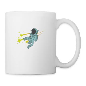 Shooting Stars with Astronaut Sky - Mug - white - Right