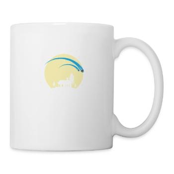 Étoiles filantes dans le ciel nocturne - Mug blanc - blanc - Droite