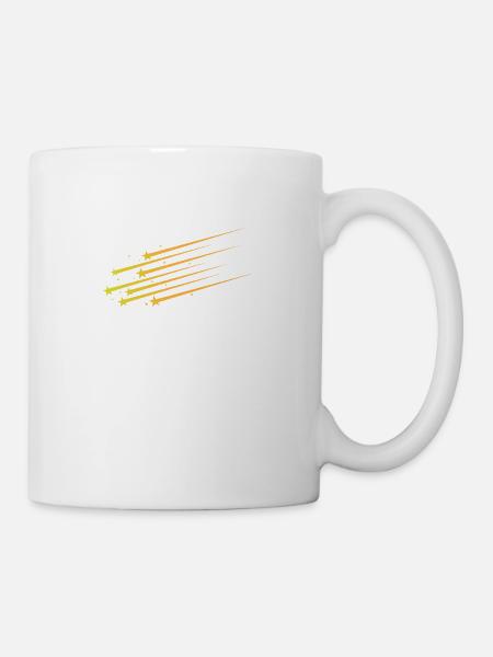 Sternschnuppen Schweif Weltraum - Tasse - Weiß