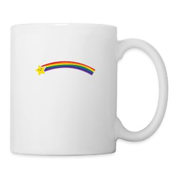 étoile filante LGBTQ colorée dans l’espace - Mug blanc - blanc - Droite