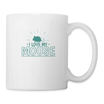 I love my Mouse little rodent - Mug - white - Right