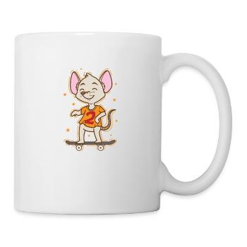Mouse on the skateboard Pet - Mug - white - Right