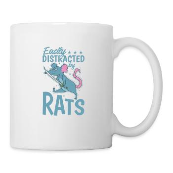 Facilement distrait par les rats et les rongeurs - Mug blanc - blanc - Droite