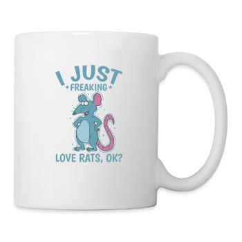 J’adore les rats, d’accord ? Rongeur - Mug blanc - blanc - Droite