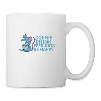 Coffee Drink Feed Rats be Happy Rodent - Mug - white - Right