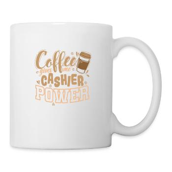 Coffee Gives Me Cashier Power Seller - Mug - white - Right