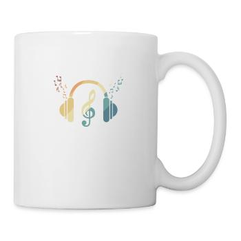 Casque, clef, musique, musique, son - Mug blanc - blanc - Droite