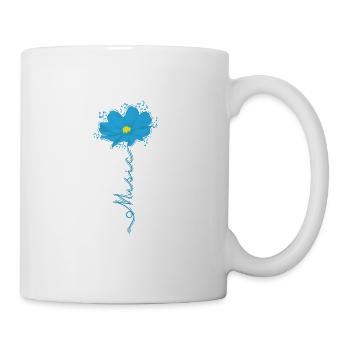 Musique avec Fleur Note de Musique - Mug blanc - blanc - Droite