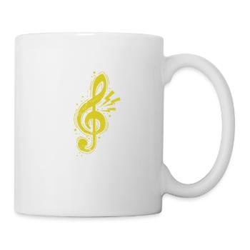 Clef Clé de sol Musique - Mug blanc - blanc - Droite