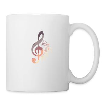Musique en clef avec harmonie - Mug blanc - blanc - Droite