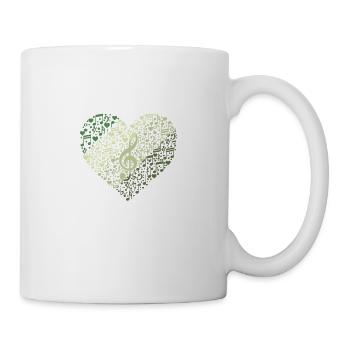 Nuage de mots avec notes de musique et clé - Mug blanc - blanc - Droite