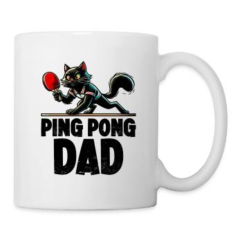Table Tennis Katze Pingpong Black Cat Dad Outfit - Mug blanc - blanc - Droite