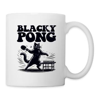 Table Tennis Katze Pingpong Black Cat Dad Outfit - Mug blanc - blanc - Droite
