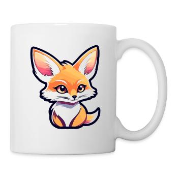 Desert Fox Fennec Drawing - Mug - white - Right