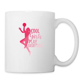 Cool Girls play Basketball Mädchen - Mug - white - Right